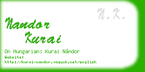 nandor kurai business card