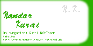 nandor kurai business card